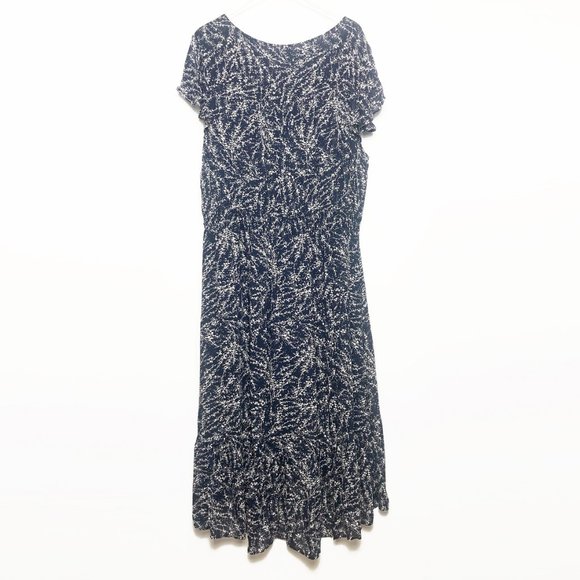 Lucky Brand | Felice Blue Floral Print Midi Dress - Picture 8 of 12